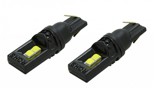 LED autožárovka 4LED 12V T10 s rezistorem CAN-BUS bílá 2ks
