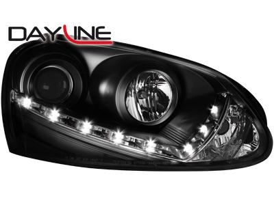 Přední světla černá s Devil Eyes Volkswagen Golf V / Jetta