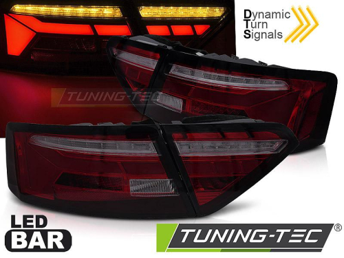 Zadní LED BAR světla Audi A5 dynamická - červeno/kouřové provedení