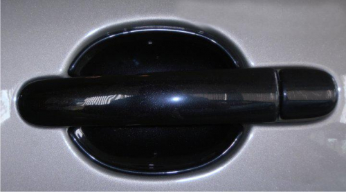 Kryty pod kliky dveří Škoda - černé