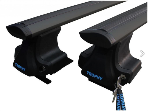 Střešní příčné hliníkové nosiče TROPHYBARS AUDI Q2 - černé