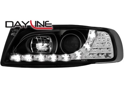 Přední světla černá LED Devil Eyes Seat Ibiza/Cordoba