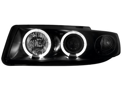 Přední světla černá Angel Eyes Seat Leon/Toledo