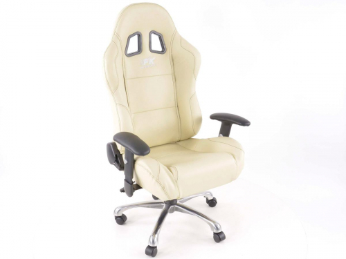 Sportovní sedačka sports seat - kancelářská židle, koženková, béžová