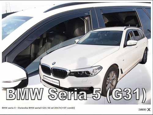 Deflektory-ofuky oken BMW serie 5 G31-combi - přední+zadní