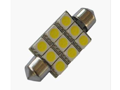 LED autožárovka sufit 39/42mm bílá