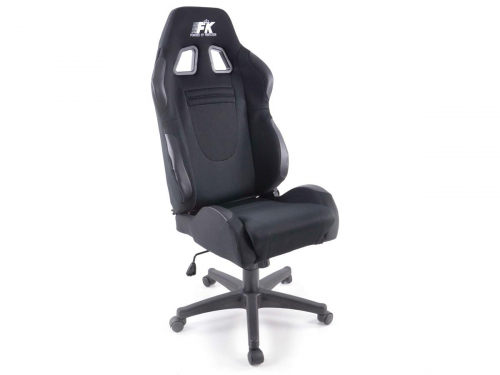 Sportovní sedačka Racecar - kancelářská židle, textiní, černá
