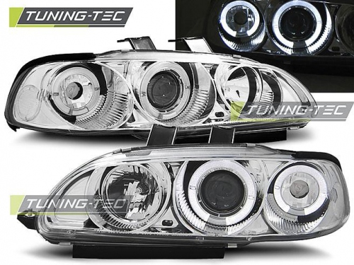 Přední světla chrom Angel Eyes Honda Civic