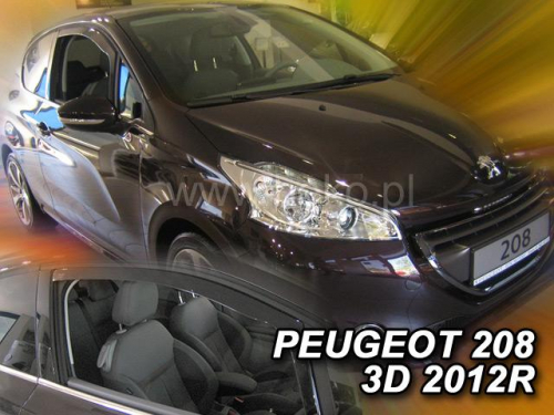 Deflektory-ofuky oken Peugeot 208 3dvéř.