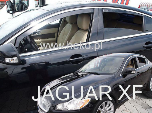Deflektory-ofuky oken Jaguar XF - přední+zadní