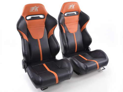 Sportovní sedačky FK Automotive Atlanta oranžové