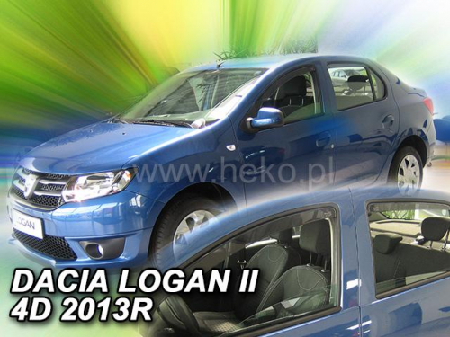 Deflektory-ofuky oken Dacia Logan II+zadní