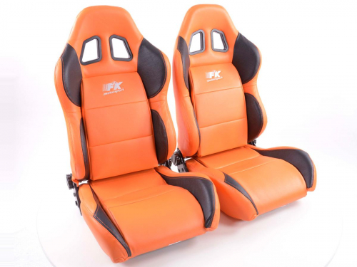 Sportovní sedačky FK Automotive Houston oranžové