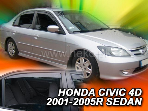 Deflektory-ofuky oken Honda Civic sedan + zadní