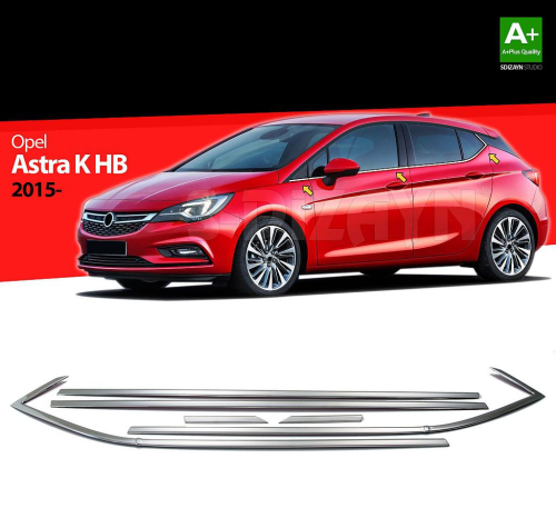 Nerez lišty spodní hrany oken dveří Opel Astra K Hatchback