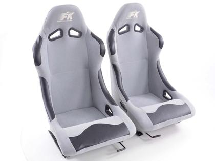 Sportovní sedačky FK Automotive Basic Stříbrné