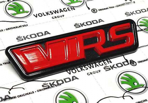 Škoda RS emblém 2023 do přední masky - BLACK / RED