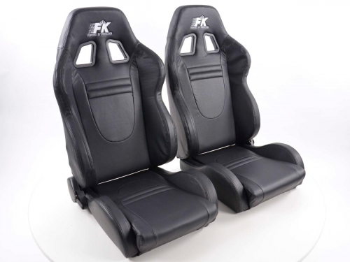 Sportovní sedačky FK Automotive Racecar black imitace kůže