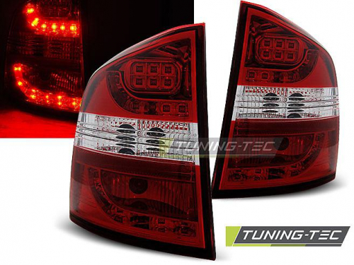 Zadní světla LED Škoda Octavia II kombi červená/chrom