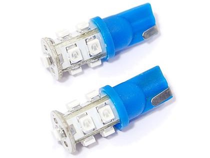 Autožárovka 9LED 12V T10 modrá