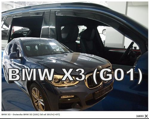 Deflektory-ofuky oken BMW X3 G01 - přední+zadní