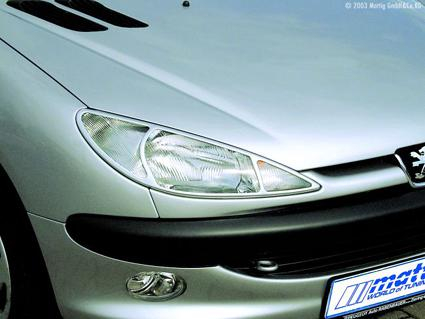 Kryty předních světel Peugeot 206