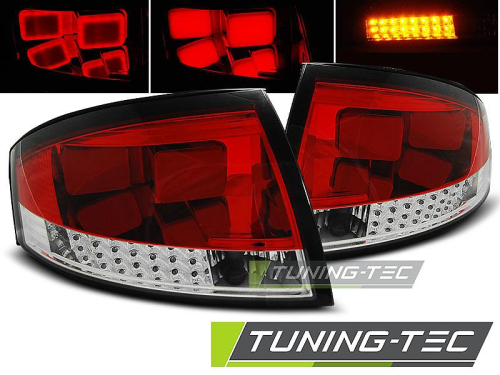 Zadní čirá LED světla Audi TT červené