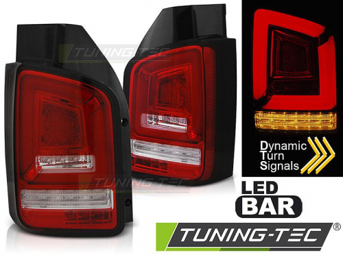 Zadní LED světla s dynamickým blikačem VW T5 červená