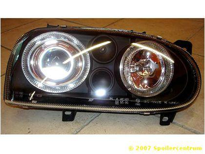 Přední lampy s Angel Eyes Volkswagen Golf III