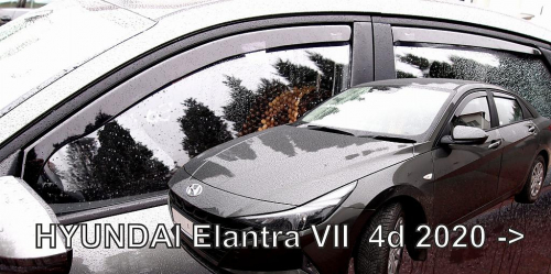 Deflektory-ofuky oken Hyundai Elantra VII 4dvéř. (+ zadní)