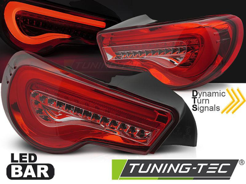 Zadní světla LED BAR Toyota GT86 s dynamickým blinkrem - červené provedení