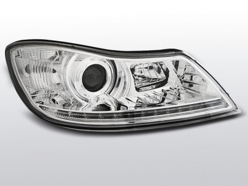 Projektorové led přední světlomety s denním svícením Škoda Octavia II facelift