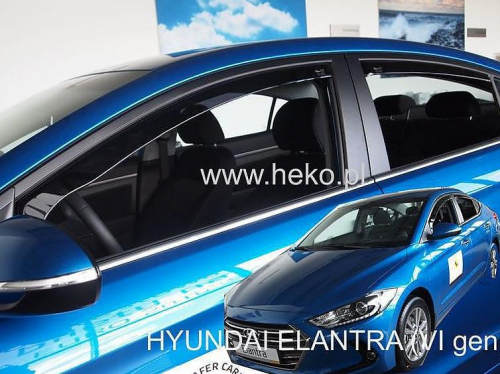 Deflektory-ofuky oken Hyundai Elantra VI přední + zadní