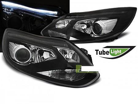 LED přední světla Ford Focus černé Tube Light