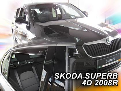 Deflektory-ofuky oken Škoda Superb II sedan