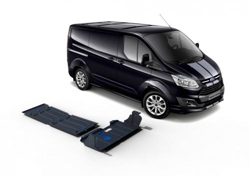 sada ocelových krytů podvozku Ford Custom / Transit Custom / Tourneo Custom V362, motor+převodovka a nádrž