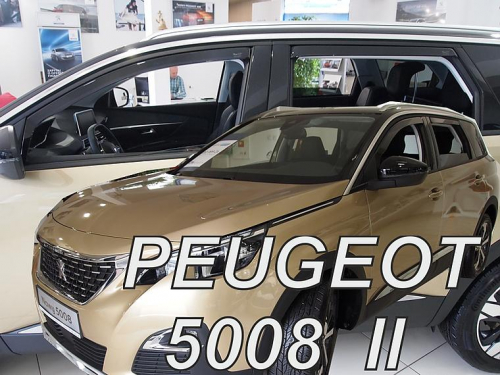 Deflektory-ofuky Peugeot 5008, přední+zadní