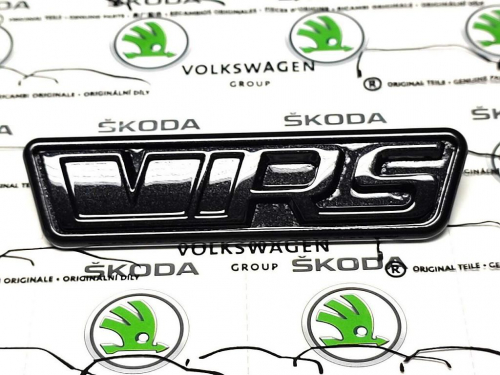 Škoda RS emblém 2023 do přední masky - FULL BLACK (F9R)