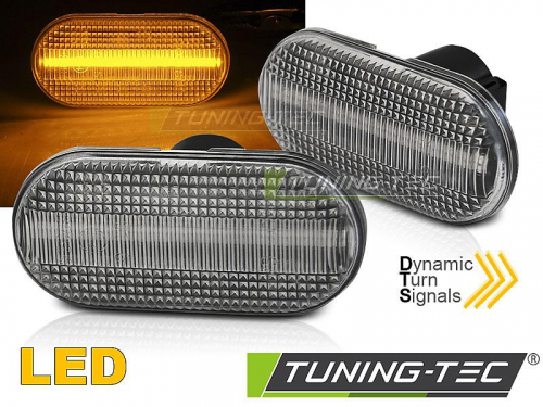 LED dynamické čiré boční blinkry Renault / Nissan / Dacia / Opel / Smart