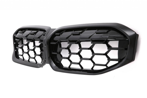 Maska-ledvinky pro BMW 3 G20/G21 LCI - plástve, černý lesk