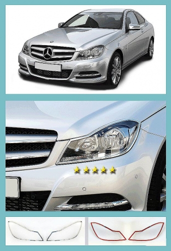 Chrom rámečky předních světel Mercedes C <br>-<small>Class W204 / C-Coupe</small>