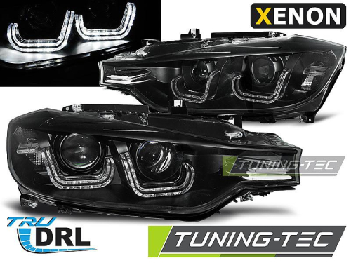 Přední světla U <br>-<small>LED BAR denní světla BMW 3 F30/F31 černá</small>