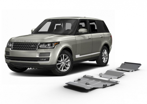 sada ALU krytů podvozku Land Rover Range Rover LG/L405 - motor, převodovka a rozdělovací převodovka