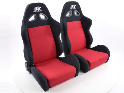 Sportovní sedačky FK Automotive Sport červeno/černé