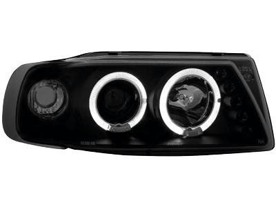 Přední světla černá Angel Eyes Seat Ibiza/Cordoba