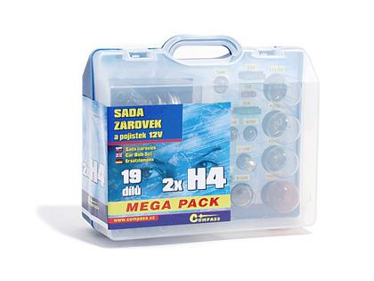 Žárovky servisní box MEGA H4+H4