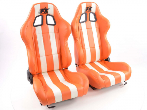 Sportovní sedačky FK Automotive Indianapolis oranžové