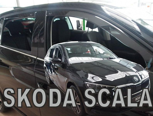 Deflektory-ofuky oken Škoda Scala přední + zadní