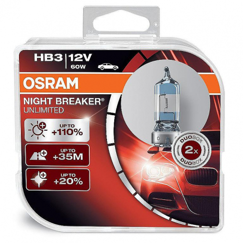 Autožárovky Osram Nightbreaker UNLIMITED HB3 60W