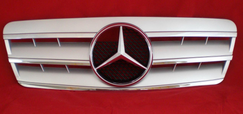 Sportovní maska Mercedes CLK W208, stříbrná-chrom